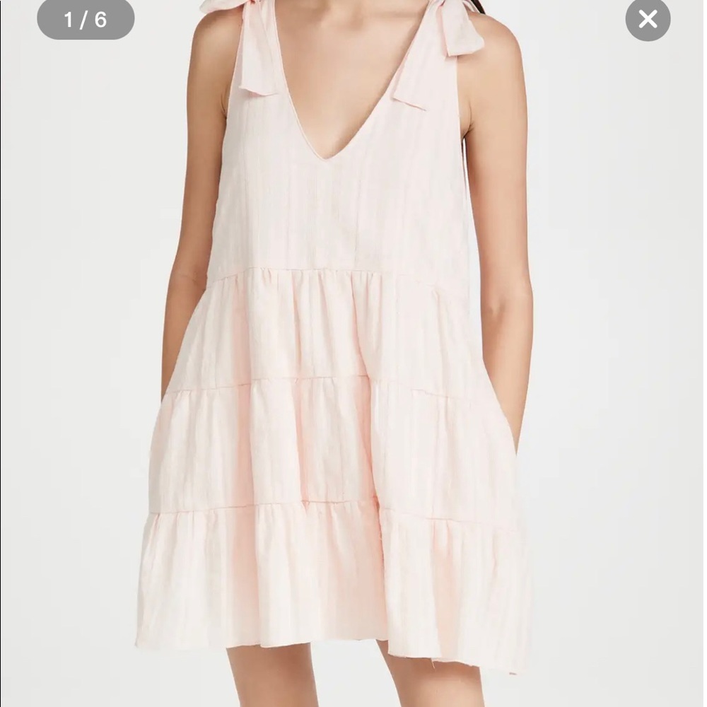 Amanda Uprichard Pruitt Dress. Blush. Size Medium